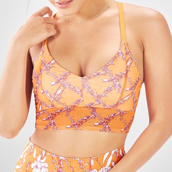 Fabletics NWT Garland Posey Marlene Midi Bra - Picture 2 of 3